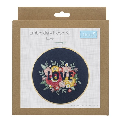 Embroidery Kit with Hoop: Love - TCK047
