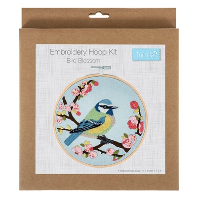 Embroidery Kit with Hoop: Bird Blossom - TCK054