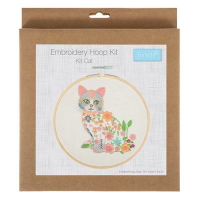 Embroidery Kit with Hoop: Cat - TCK056
