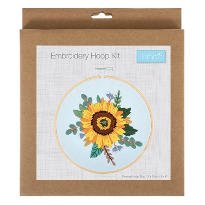 Embroidery Kit with Hoop: Sunflower - TCK061