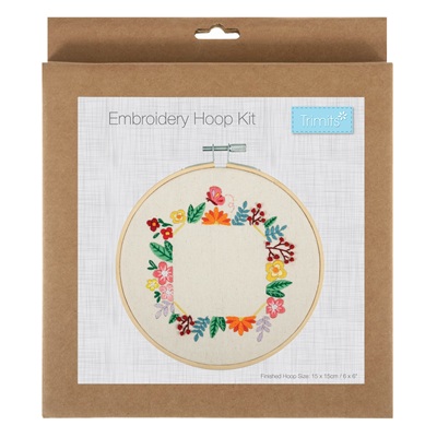 Embroidery Kit with Hoop: Floral Photo Frame  - TCK076