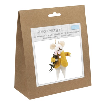 Needle Felting Kit: Flower Mouse  - TCK084