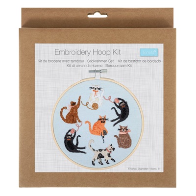 Embroidery Kit with Hoop: Cats - TCK085