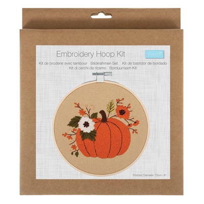 Embroidery Kit with Hoop: Pumpkin - TCK087