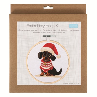 Embroidery Kit with Hoop: Woof - TCK096
