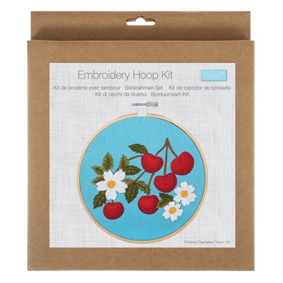 Embroidery Kit with Hoop: Cherries - TCK105