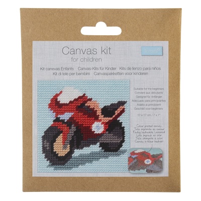 Half Stitch/Tapestry Kit: Children's: Motorbike - TTP0017.012