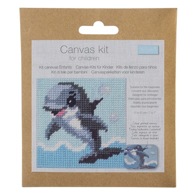 Half Stitch/Tapestry Kit: Children's: Dolphin - TTP0017.013