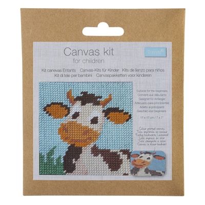 Half Stitch/Tapestry Kit: Children's: Cow - TTP0017.015