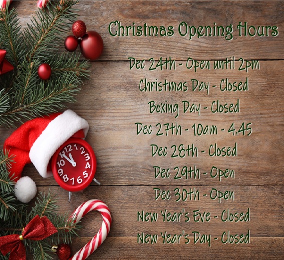 Christmas Opening Hours