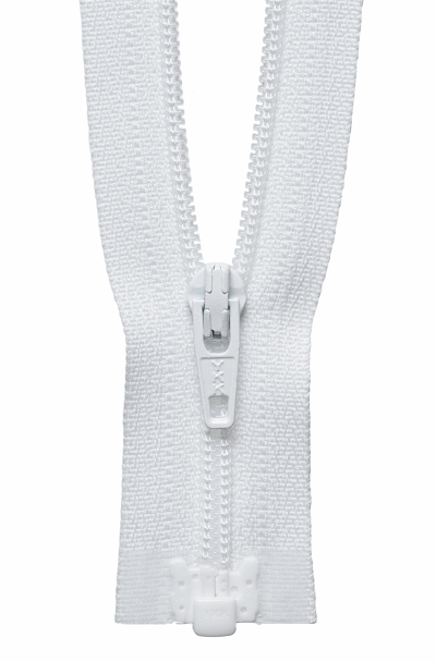 Light-Weight Open End Zip - 501 White - (Peach Tag) 