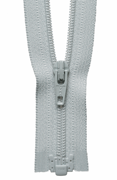 Light-Weight Open End Zip - 574 Pale Grey - (Peach Tag)   (This is a special order item allow 2 days)