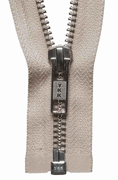 Nickel Free Metal Open End Zip - 572 Beige - (Grey Tag)