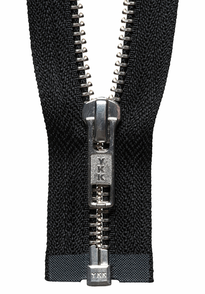 Nickel Free Metal Open End Zip - 580 Black - (Grey Tag)