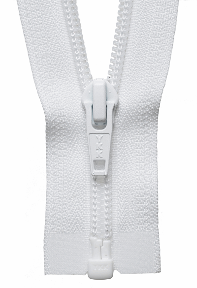 Nylon Open End Zip - White 501 (Blue Tag)