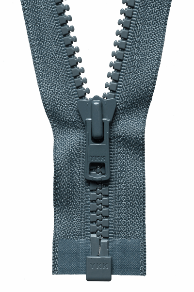 Vislon Heavyweight Open End Zip - Dark Grey 578 - (Lt Green Tag) 