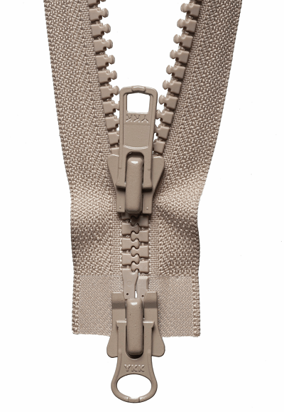 Vislon Heavy Two-Way Open End Zip - Fawn 573 (Lilac Tag) 