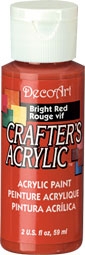 DECO ART BRIGHT RED 59ml CRAFTERS ACRYLIC DCA22