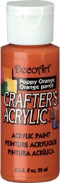 DECO ART POPPY ORANGE 59ml CRAFTERS ACRYLIC DCA56