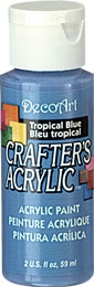 DECO ART TROPICAL BLUE 59ml CRAFTERS ACRYLIC DCA102