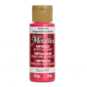 DECO ART FESTIVE RED 59ml DAZZLING METALLICS DA262