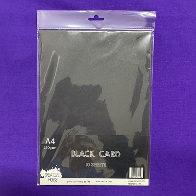 A4 210gsm BLACK CARD 10 SHEETS