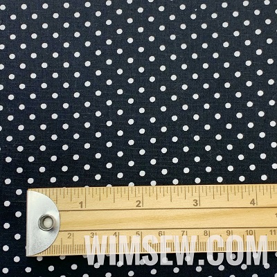 100% Cotton Poplin Polka-Dot - Black (OD) CP0009black 