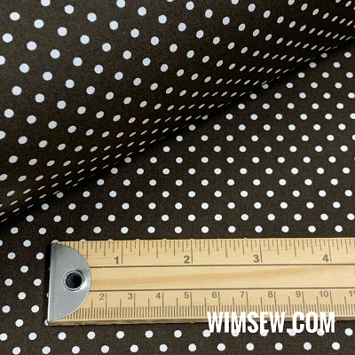 100% Cotton Poplin Polka-Dot - Brown (OD)  CP0009brown 