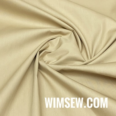 100% Cotton Fabric - Beige - 1m or 0.5m (EP)
