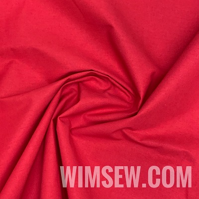 100% Cotton Fabric - Red - 1m or 0.5m (EP)