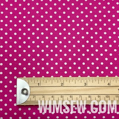 100% Cotton Poplin Polka-Dot - Cerise (OD) CP0009cerise