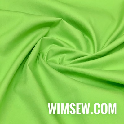 100% Cotton Fabric - Lime - 1m or 0.5m (EP) 