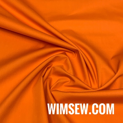 100% Cotton Fabric - Orange - 1m or 0.5m (EP) 