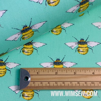 100% Cotton Poplin Bee Print - 01cp0395meadowbee - 1m 