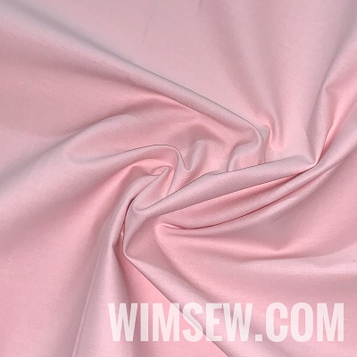 100% Cotton Fabric - Pale Pink - 1m or 0.5m (OD) 