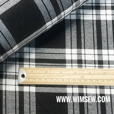 100% Polyester Tartan - Black E3 blacktartan