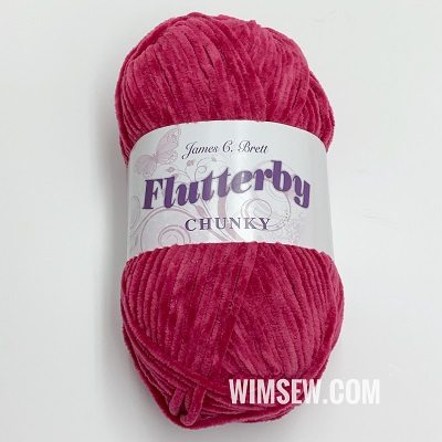 100g Flutterby Chunky (Chenille) - B45 Magenta