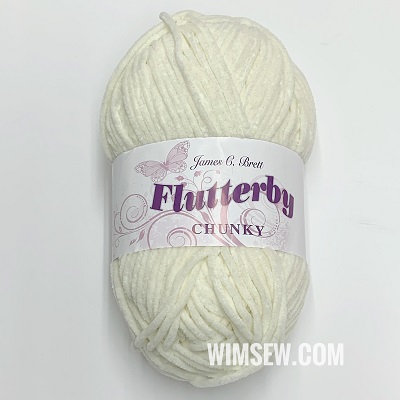 100g Flutterby Chunky (Chenille) - B4 Cream