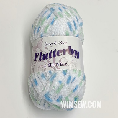 100g Flutterby Chunky (Chenille) - B8 Blue/Green 
