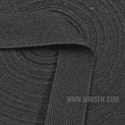 Herringbone Tape Black 25mm - 1m (SAU)