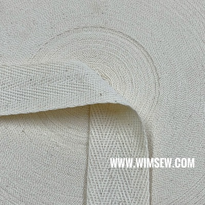 Herringbone Tape Cream 25mm - 1m (SAU)