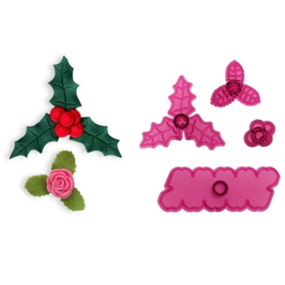 Jem Cupid Rose, Holly & Berries Cutter Set (Y2)