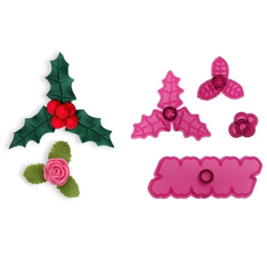 Jem Cupid Rose, Holly & Berries Cutter Set (Y2)