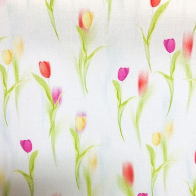 100% Cotton London Lawn Digital Print - VT23-LL252-White