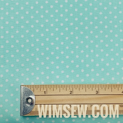 100% Cotton Poplin Polka-Dot - Mint (OD) CP0009mint