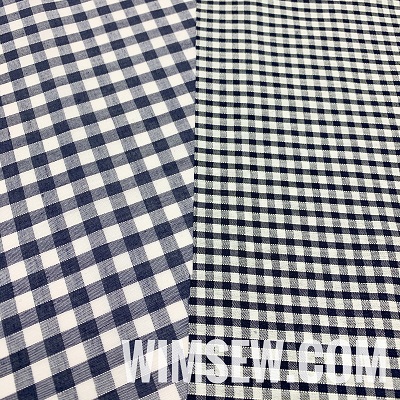 Poly-Cotton Gingham - Navy 1m (EP/OD) 