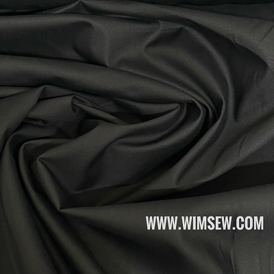 Organitex Plain 100% Cotton Poplin - Black