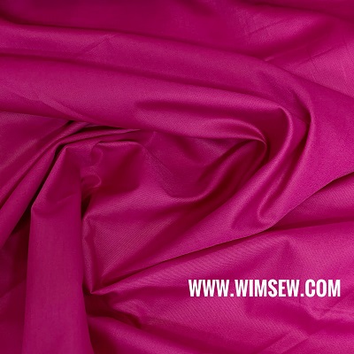 Organitex Plain 100% Cotton Poplin - Cerise