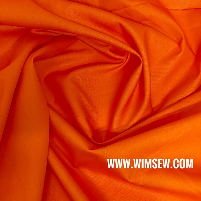 Organitex Plain 100% Cotton Poplin - Orange