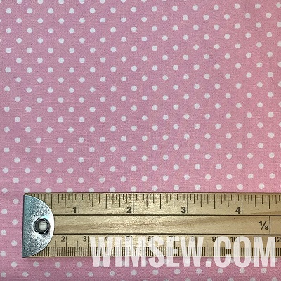 100% Cotton Poplin Polka-Dot - Pale Pink (OD)  CP0009palepink